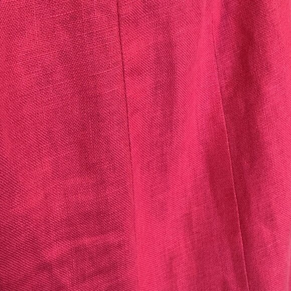 Chaps Linen Skirt Women's size 12 Pink Ruffle Hem Barbiecore Retro 90s Y2K - Picture 2 of 8